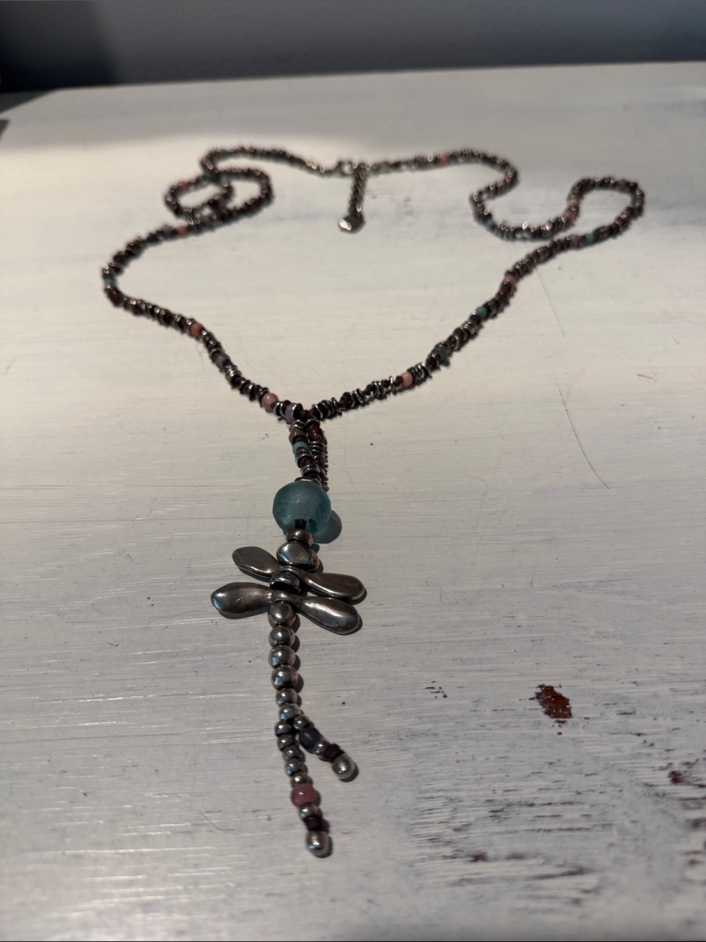 Uno De 50 retired Volando Voy Dragonfly Lariat Necklace